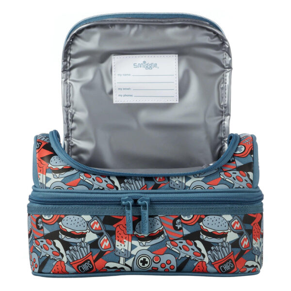 Smiggle Illusion Double Decker Lunchbox - Grey - Diaper Yard Gh