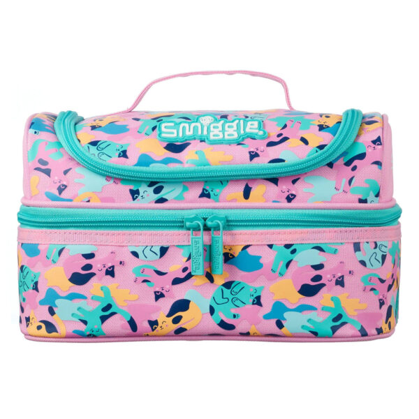 Smiggle Illusion Double Decker Lunchbox - Pink - Diaper Yard Gh